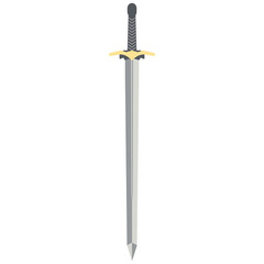 Sword Two Handed Two Side Sharp Swords Samurai Knight Weapon