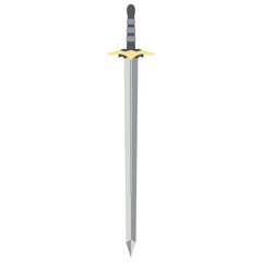 Sword Two Handed Two Side Sharp Swords Samurai Knight Weapon