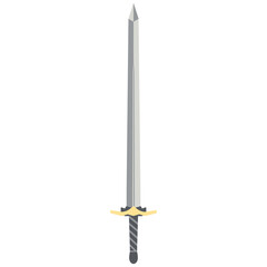 Sword Two Handed Two Side Sharp Swords Samurai Knight Weapon