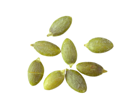Pumpkin seeds isolated on transparent png