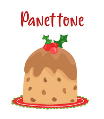Traditional Italian dessert. Panettone baking for easter and christmas.