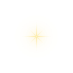 Yellow Golden Light Blink Transparent PNG Isolate Design Element
