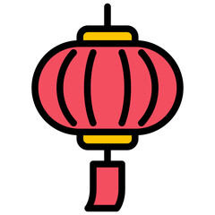 Obraz premium lantern filled outline icon