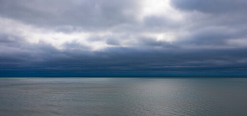 Naklejka na ściany i meble Dark storm on the horizon at Myrtle Beach