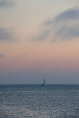 sailboat at sunset