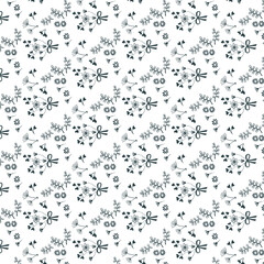 Black and white floral pattern, transparent background.