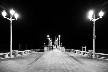 Arcachon pier by night