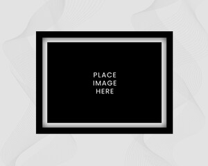 interior black frame mockup empty photo