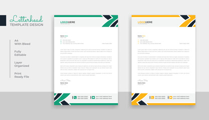 Simple and creative corporate letterhead design