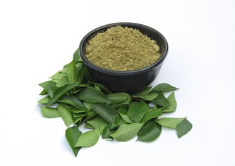 Curry leaves powder in a bowl 