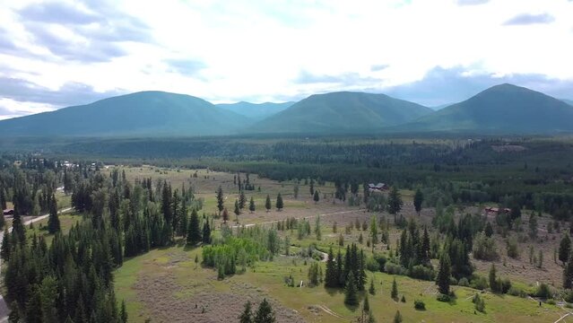 Polebridge Montana - Drone Pan - Glacier NP