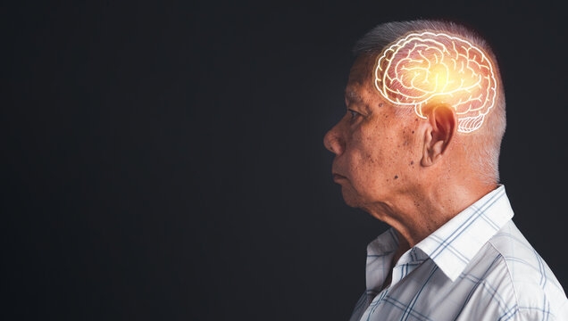 Dementia in senior people. Memory loss. Awareness of Alzheimer's, Parkinson's disease, stroke or mental health