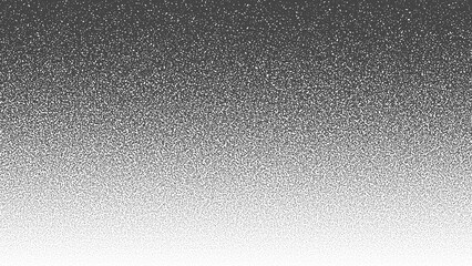 Black Noise Stipple Halftone Gradient Isolated PNG Distressed Textured Grunge Background - 552028160