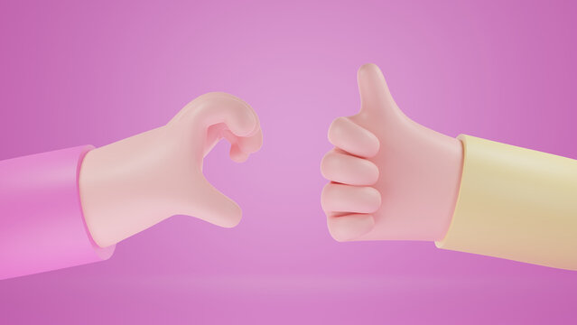 handshake isolated friend zone on pink background