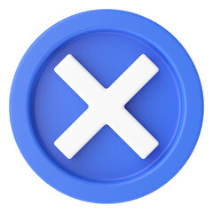 Cross sign. 3D illustration.