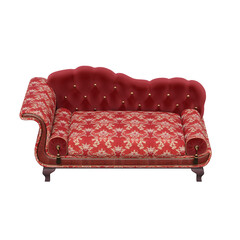 ottoman pouf isolate on a transparent background, interior furniture, 3D illustration, cg render