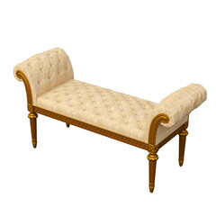 ottoman pouf isolate on a transparent background, interior furniture, 3D illustration, cg render