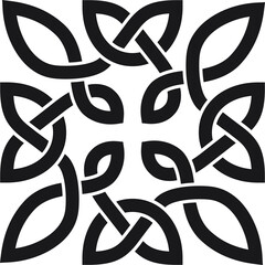 Celtic sign made with celtic knots, black. Sign made with Celtic knots to use in designs for St. Patrick's Day.