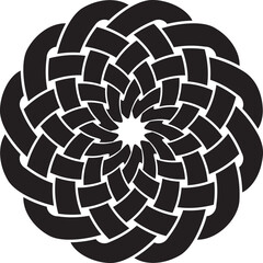 Obraz premium Circular sign with celtic knots, black. Sign made with Celtic knots to use in designs for St. Patrick's Day.