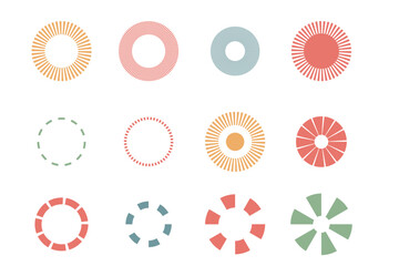 Star Ray Graphic Symbol Silhouette Boho Icon Christmas New Year Sky Sign Element Icon Night Decoration Starry Element Pattern Clipart Set