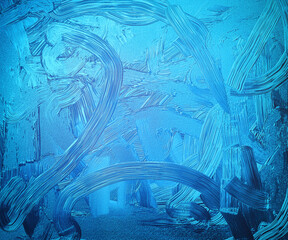 Rough digitally generated image in ice blue metallic