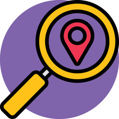 Search Location Vector Icon
