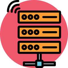 Database Server Database Server Vector Icon
