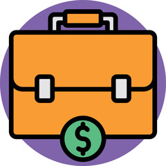 Money Portfolio Vector Icon
