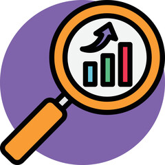 Search Chart Vector Icon
