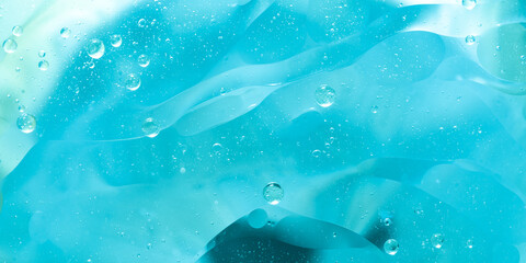 Abstract Blue water bubbles background