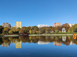 Autumn mirrors of the blue sky