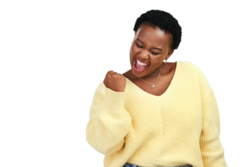 PGN shot of a young woman looking cheerful while posing.