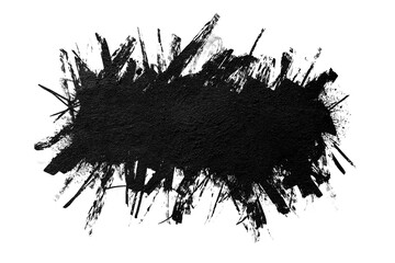 Ink splashes isolated transparency background.