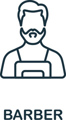 Barber icon. Monochrome simple Barber Shop icon for templates, web design and infographics