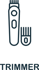 Trimmer icon. Monochrome simple Barber Shop icon for templates, web design and infographics