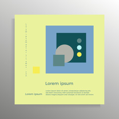 Fototapeta premium Cover design for booklet, brochure, folder, book, poster. Vector geometric template with place for your text.