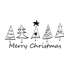  Merry Christmas hand drawn lettering banner. Typography emblem. Text calligraphy inscription card design.