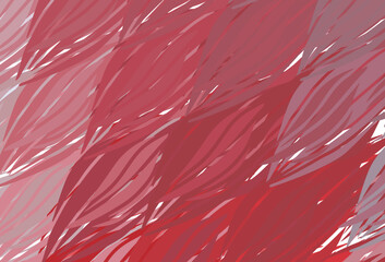 Light Red vector background with bent lines.