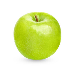 Fresh green apple isolated on transparent background (.PNG)