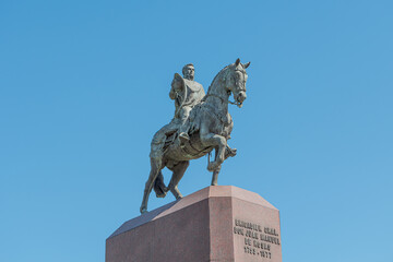 Monument of Juan Manuel de Rosas in Palermo district of Buenos Aires, Argentina, details, closeup