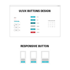 UI kit with buttons for web and app design