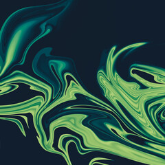 Abstract liquid blue green background