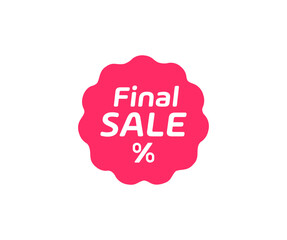 Final Sale quality label of sticker logo design. Best offer for sale. Labels for promotion, advertising, marketing and shopping. Special offer, discount, shop vector design and illustration.
