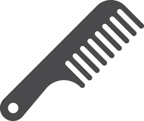 Obraz premium Hair comb icon. Black plastic brush symbol