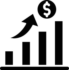 Income Chart Vector Icon
