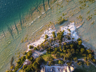 Jamaica Beach in Sirmione, Lake Garda aerial view during beautiful sunset.
Lake Garda beautiful...