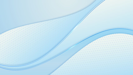 Abstract shape on light blue background