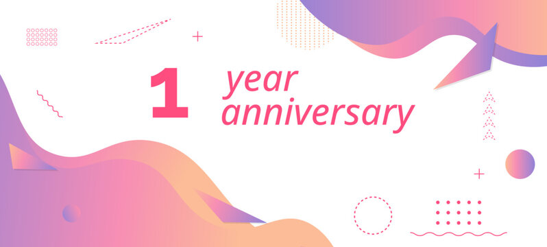 1th anniversary logo, birthday celebration.