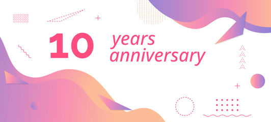 10th anniversary logo, birthday celebration.