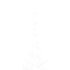 Shimmer Christmas Tree Illustration Abstract Lights And Snowflakes Transparent Isolated Decoration